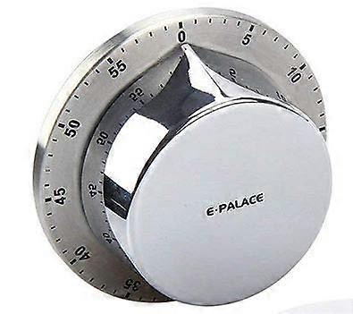 Smart Focus Timer, Mechanical Kitchen Timer with Countdown Reminder, Stainless Steel Loud Alarm for Efficient Cooking, No Batteries Required (Elegant