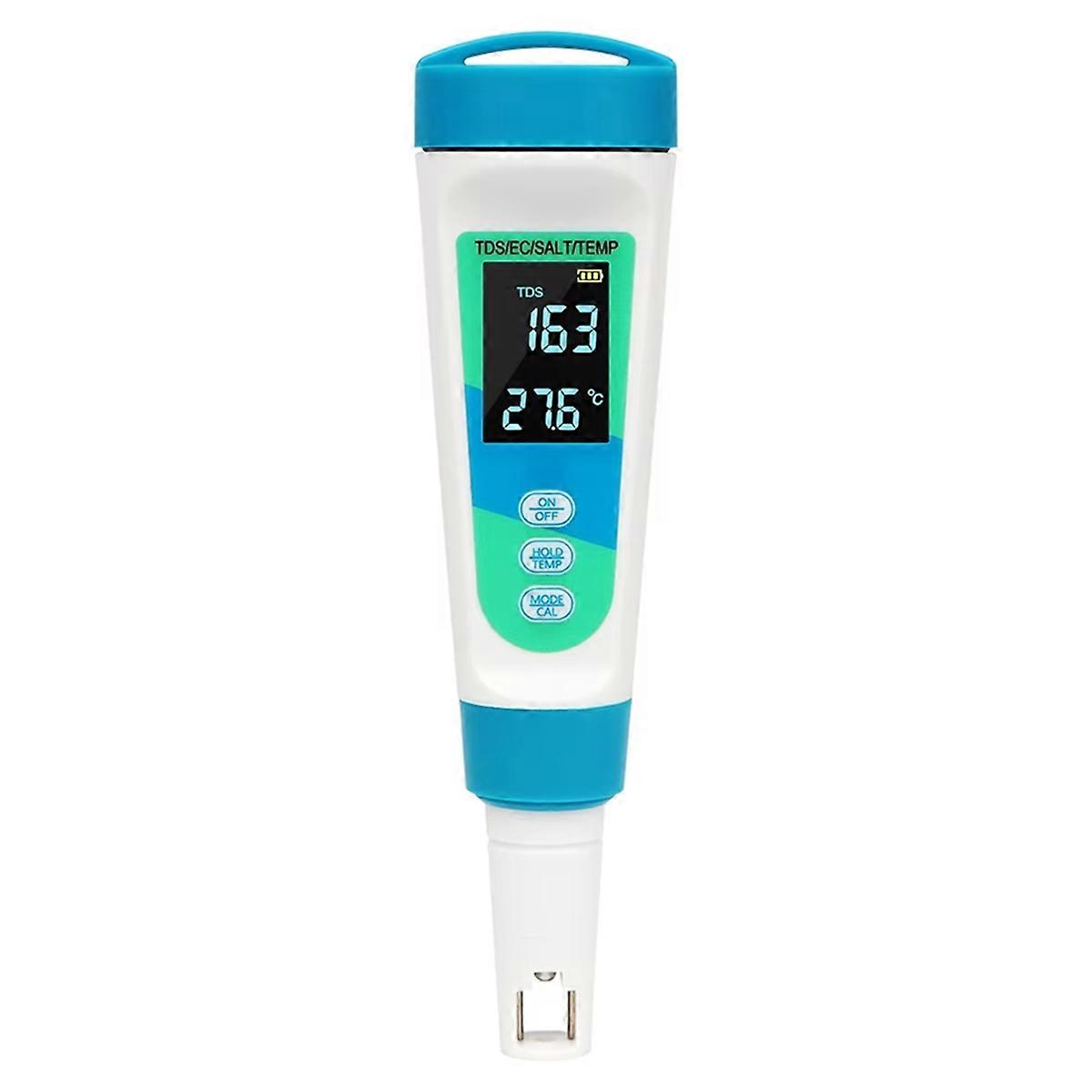 4-in-1 TDS/EC/Salinity/Temperature Detector Salt Content Test Water Quality Meter for Swimming Pools Water Aquarium