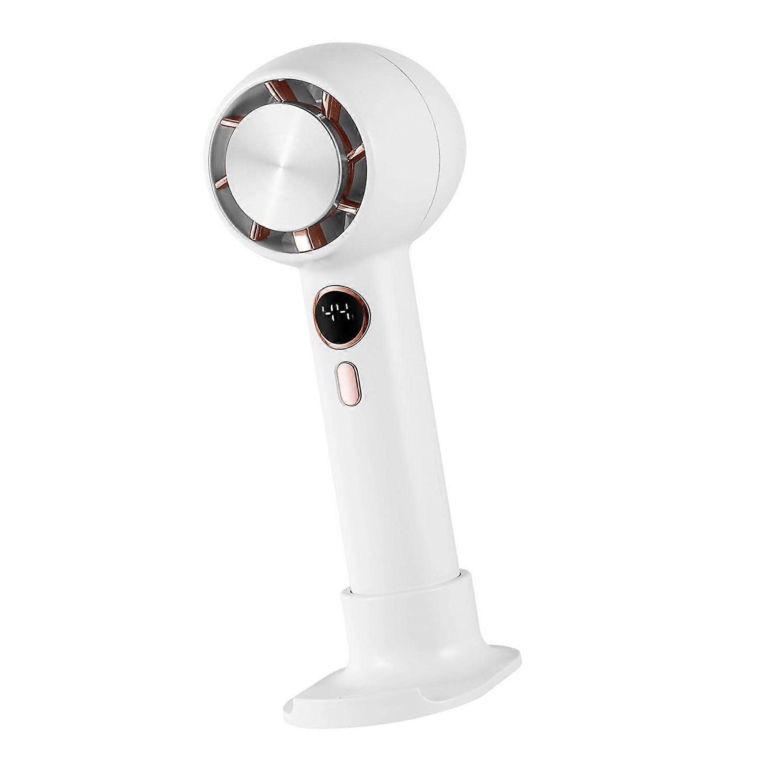 Handheld Fan USB Rechargeable Portable Hand Fan Quiet with 3 Speed Settings and Table Base for Travel and Outdoor Use