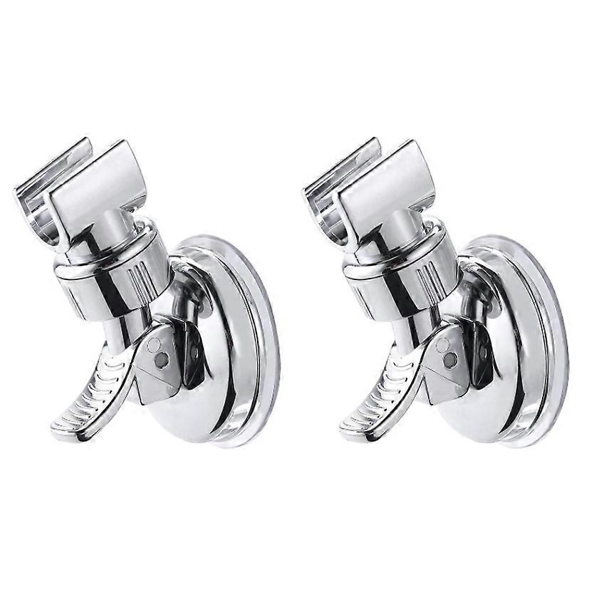 2pcs Adjustable Shower Head Holder with Suction Cup, No Drill, Waterproof