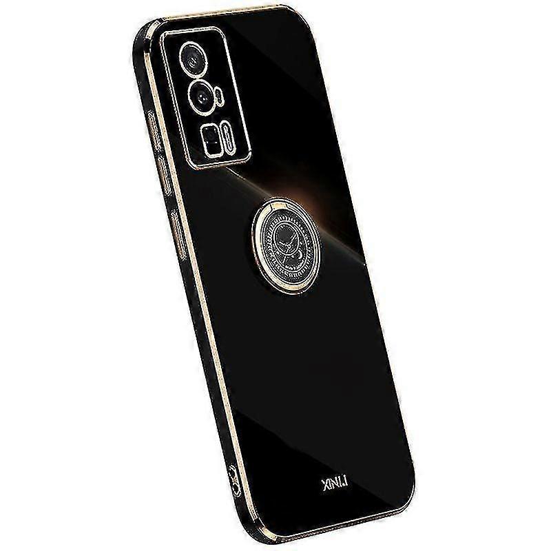 Xinli For Xiaomi Redmi K60 5g / K60 Pro 5g Kickstand Phone Case, Fall Protection Electroplating Tpu Back Cover