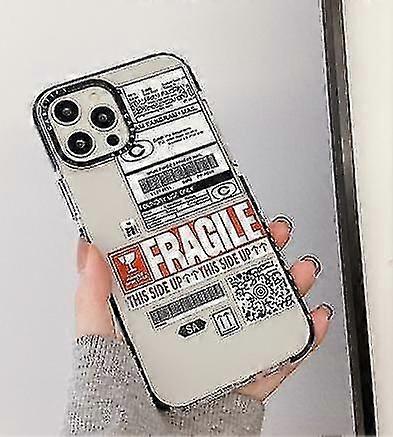 Cute Graffiti Shopping Receipt Ticket Qr Code Phone Case Compatible Iphone 14 Pro Max/14 Pro/14 Plus/14
