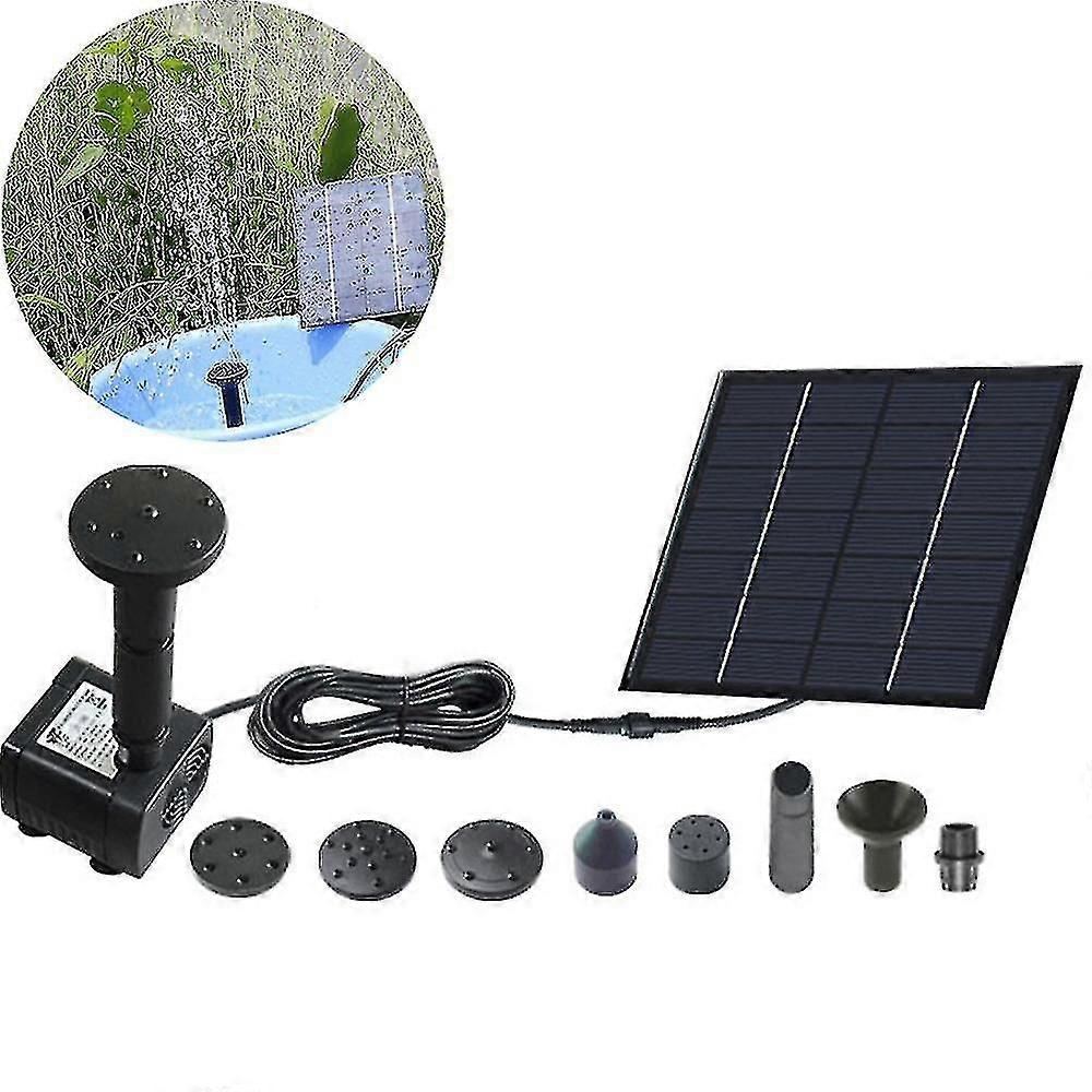 1.4 W Birdbath Fountain, Solar Power Water Pump Panel Kit