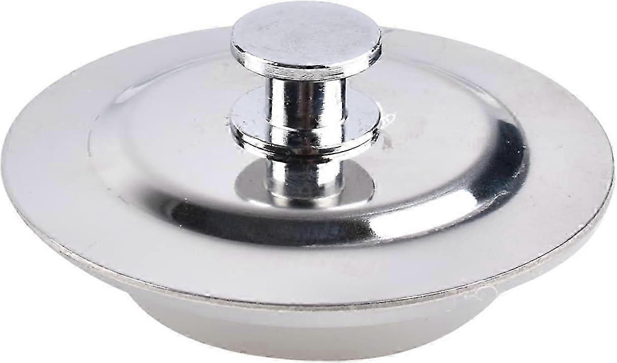 Universal Bath Plug - Stainless Steel Push Type Sink Plug Replacement