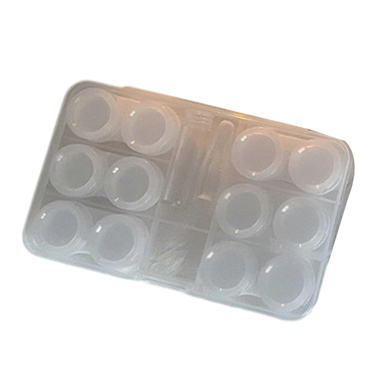 Simple Design Waterprevent Contact Lenses Container Holder with Wearing Tool Tweezers For Office Student Travel Use transparent