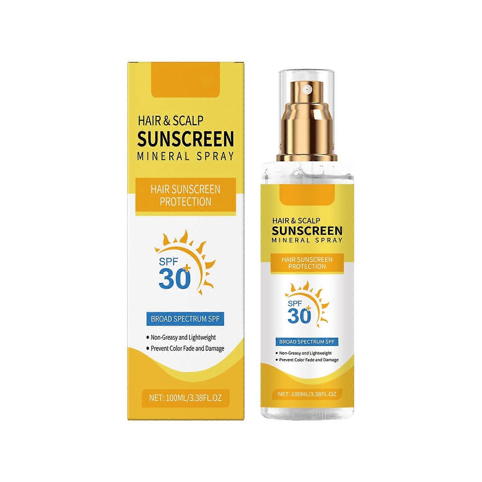 Hair Scalp Sunscreen Scalp Protector Spray Hair Color Fade/Dryness Suitable For Hiking Beach Running Non-Greasy 100ml PUW0590