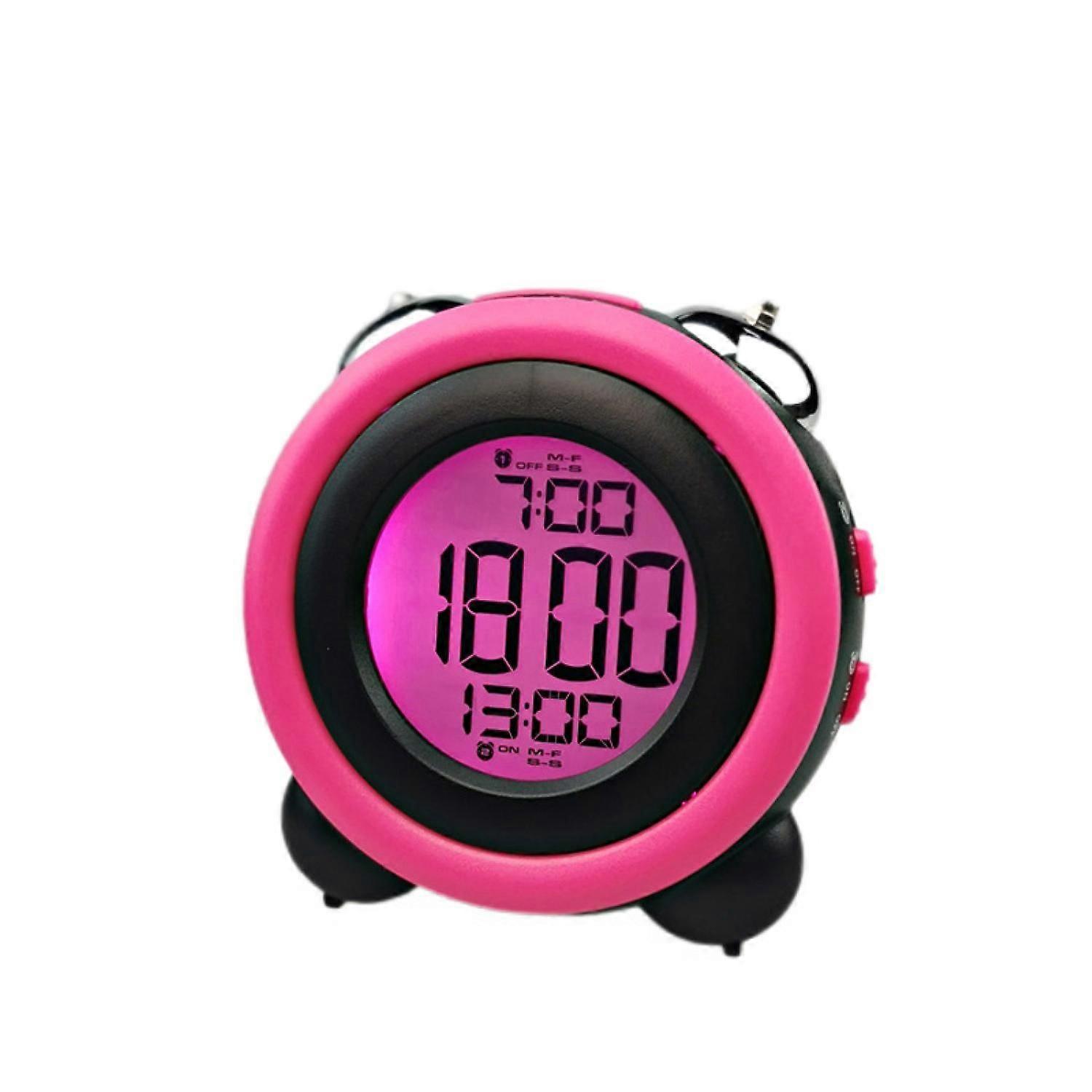 Alarm Clock  Loud Alarm  Alarm Setting Snooze Function Night Light Bedside  Clock --- Pink
