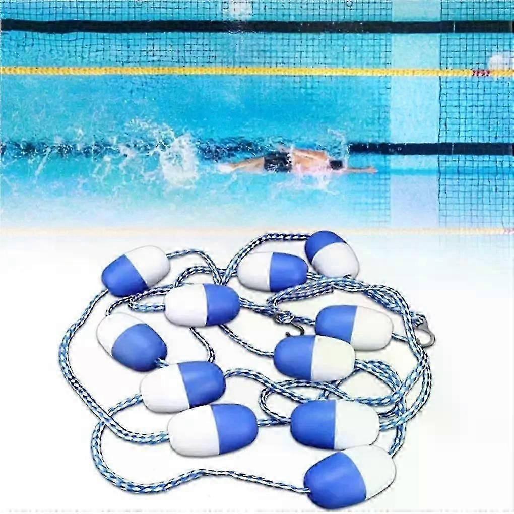 Safety Divider Rope with Hooks Nylon Security Lane Separation Ropes Strong Buoyancy Wear-resistant Buoy Lines Pool Accessories