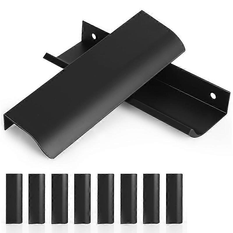 10Pcs Modern Finger Edge Pulls, 120mm/4.7Inch Hidden Tab Pull Handles