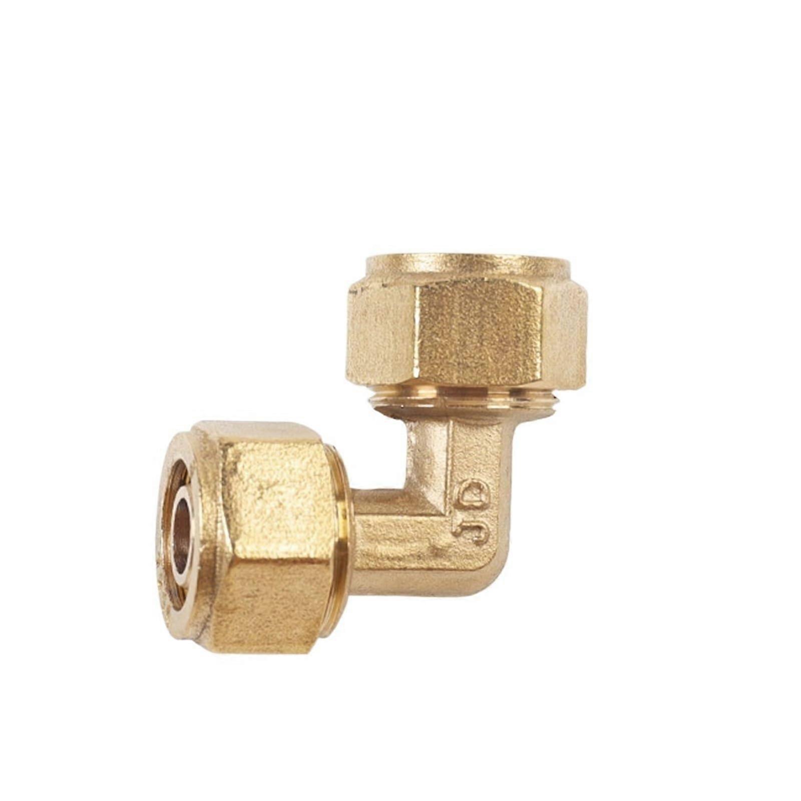 Brass Compression Elbow PEX Pipe Fitting 1418 Compatible with 1216 1620 2025 2632 Aluminum Plastic for Floor Heating