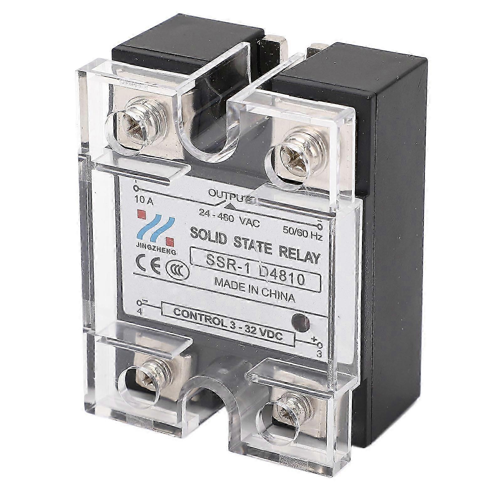 10A Solid State Relay DC Control AC SSR Semiconductor Relay Module 24480VAC Load Voltage