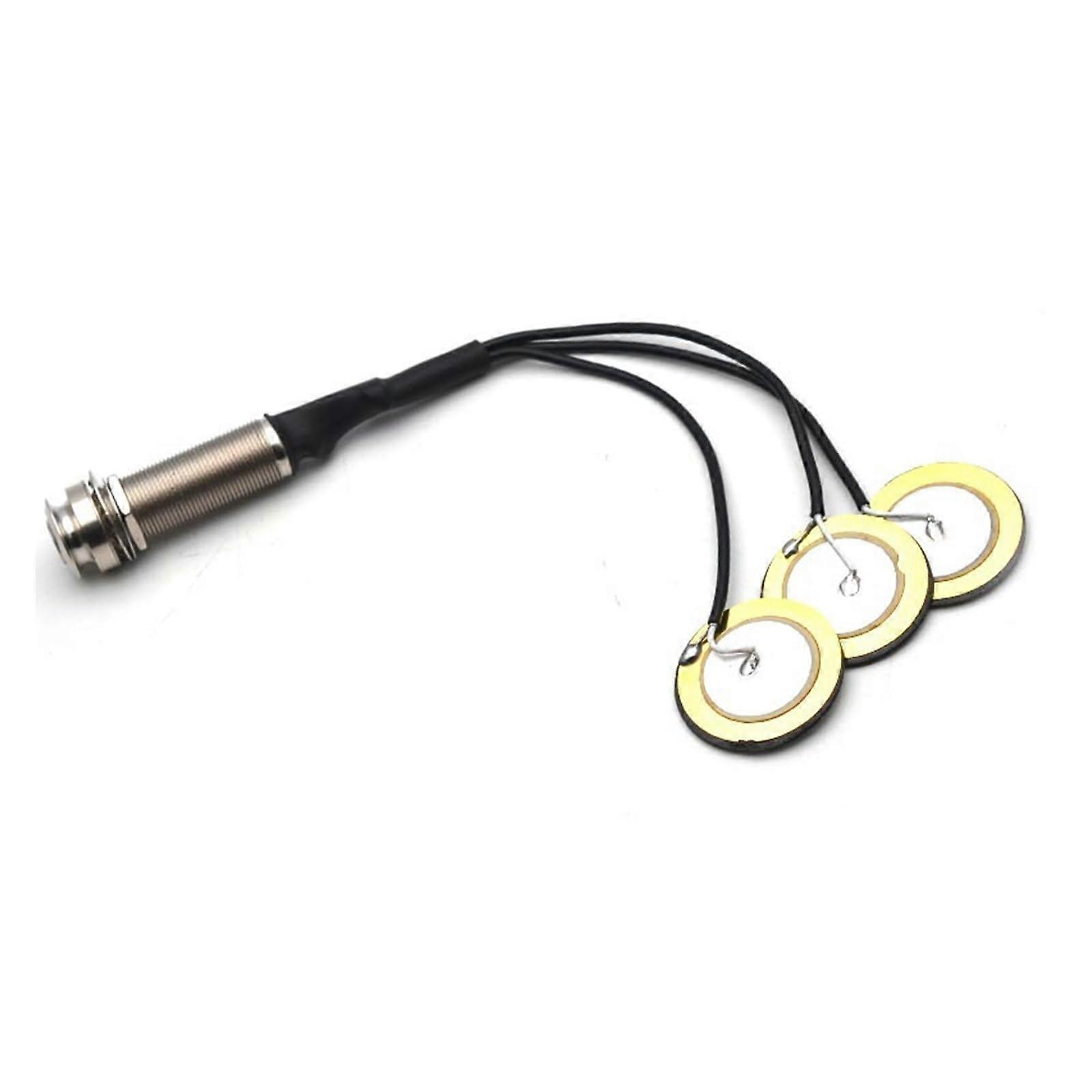 Universal Guitar Pickup 3 Head Piezo For Transducer Acoustic Guitar Easy Install