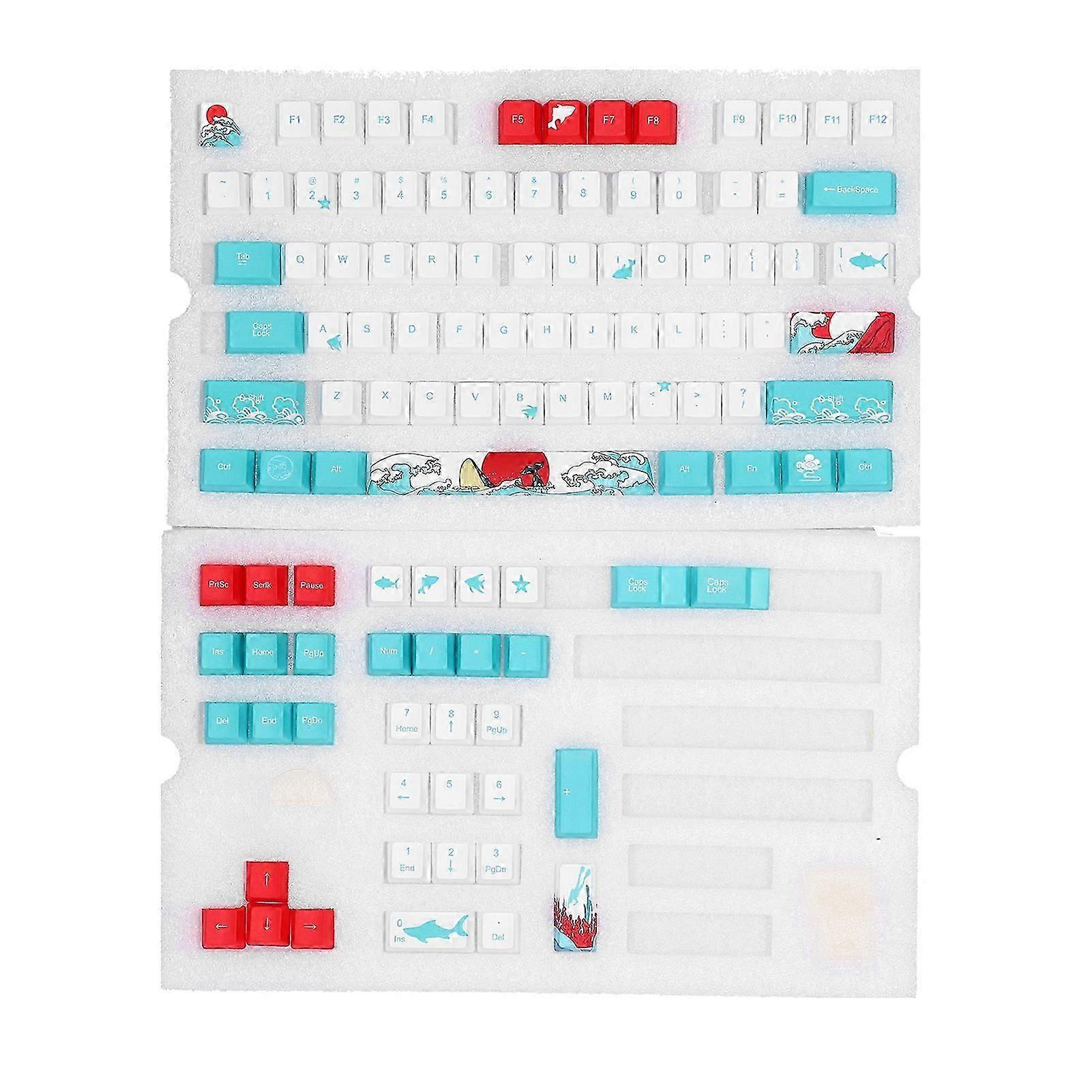 110 Keycap Puller Universal Ergonomic Oil Resistance Keyboard Keycaps for PC Computers