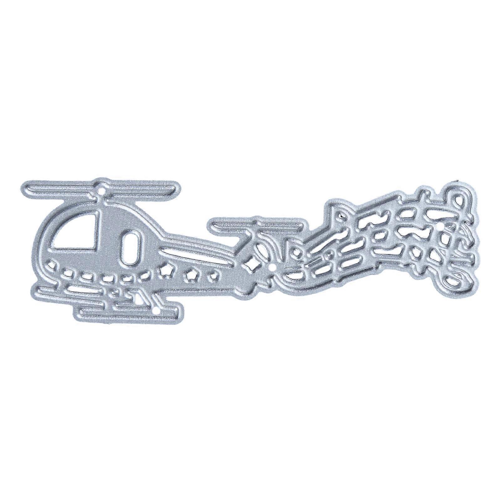 Μεταλλικά τεμάχια, ανάγλυφα στένσιλ ελικοπτέρου, μήτρες κοπής για κατασκευή καρτών, Scrapbooking, χειροτεχνία χαρτιού, πρότυπο DIY, χειροποίητο πολύχρωμο