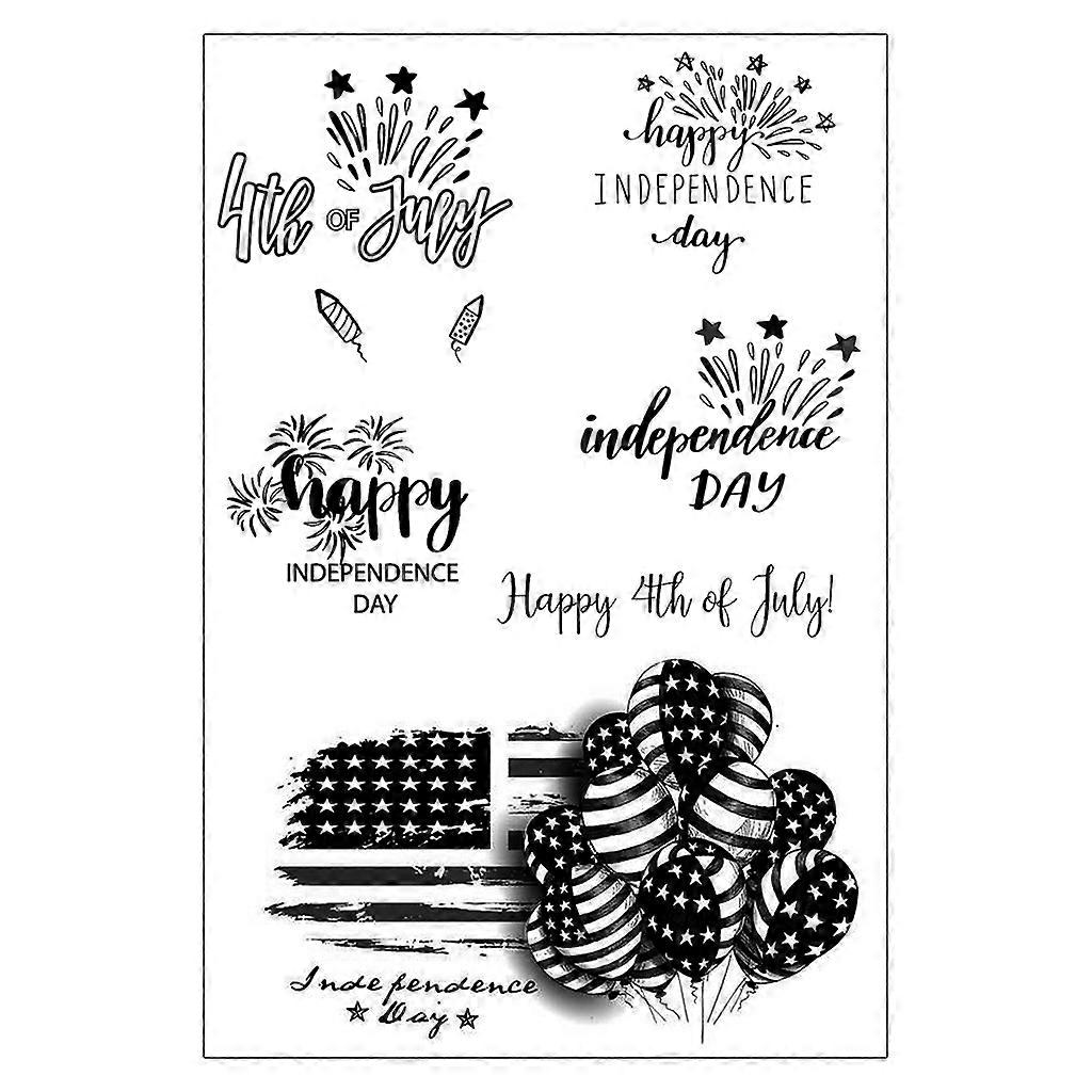 Independence Day Silicone Transparent Seal Stamp DIY Craft Clear Stamp Scrapbooking Decoration Card Making Supplies