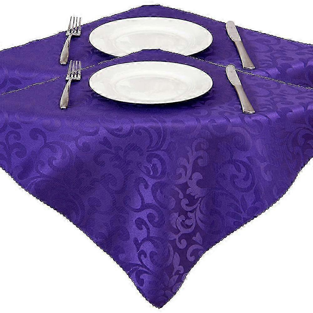 Ensemble de 10 élégants sets de table imperméables en jacquard damassé violet
