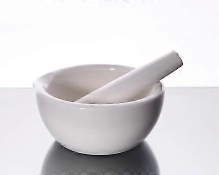 Ceramic Mortar with Grinding Rod, Mortar Mixing Bowl, Laboratory Grinding Triturator (Size : 130 mm)