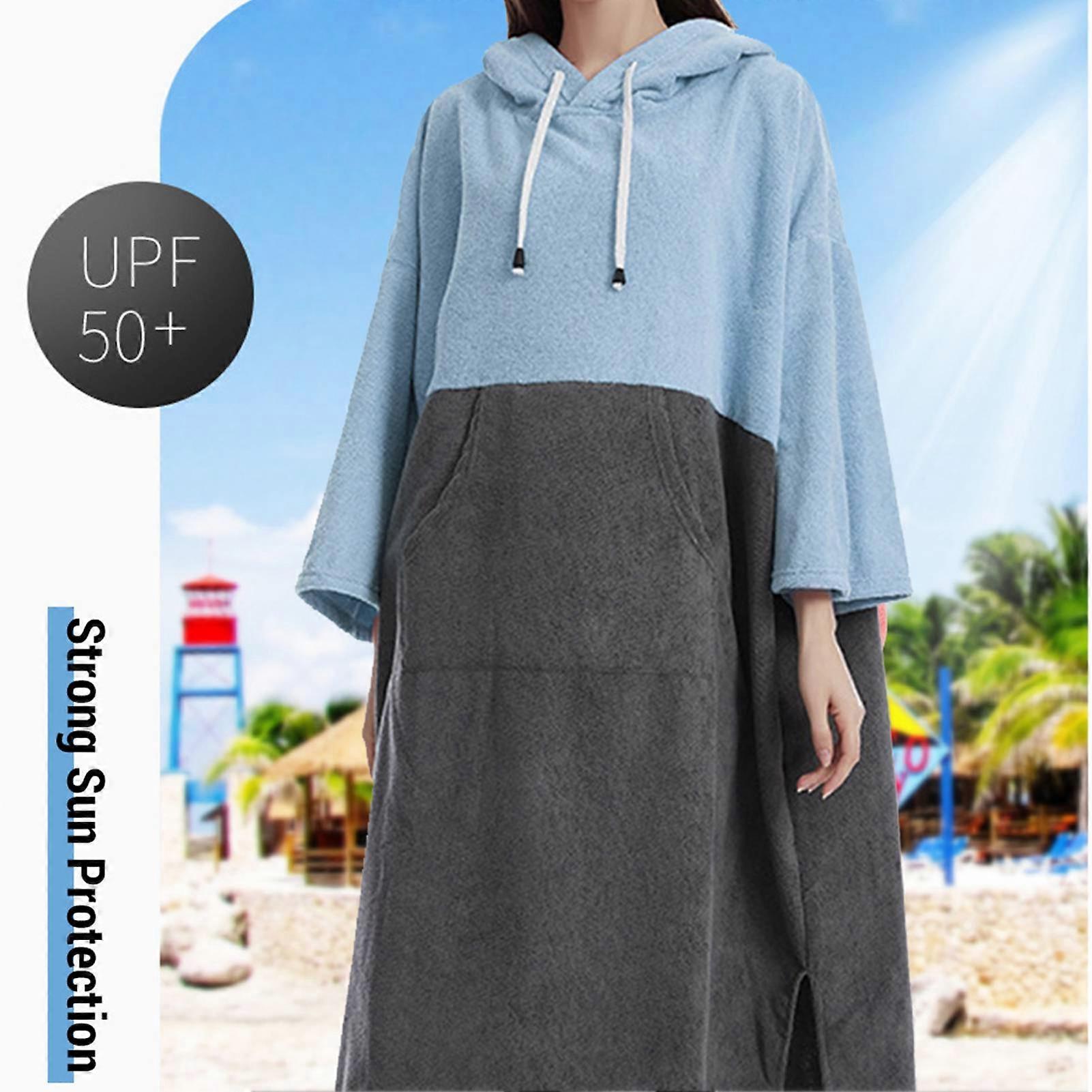 Quick Dry Hooded Changing Robe 110x85cm Soft Absorbent Towel