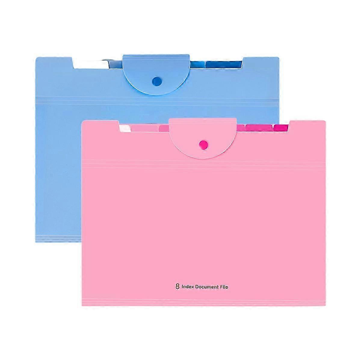 2個のアコーディオンファイルオーガナイザー、ラベル付き8ポケット拡張フォルダー、A4レターサイズ