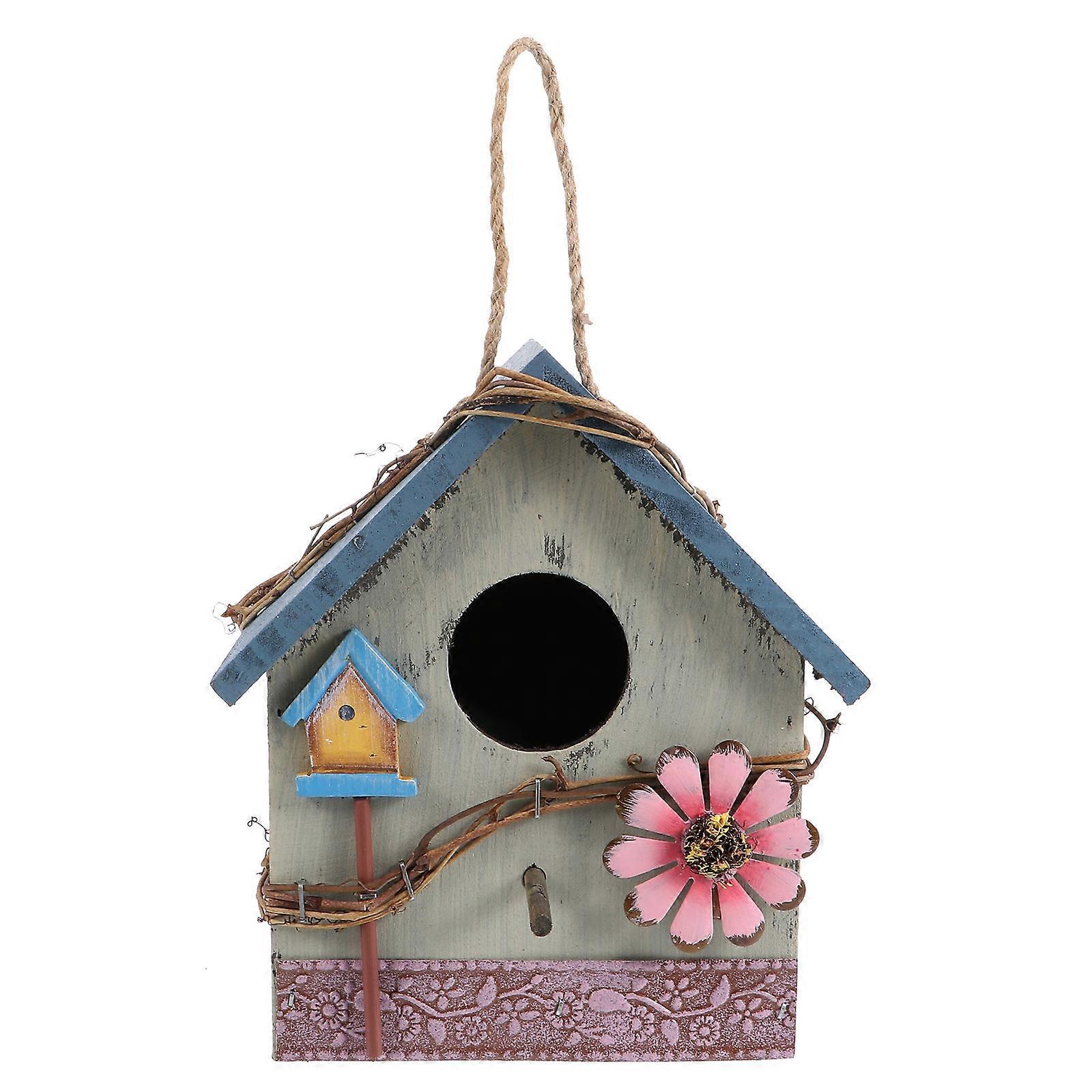 Wooden Bird House Feeder, Hang Anywhere to Beautify and Feed Birds