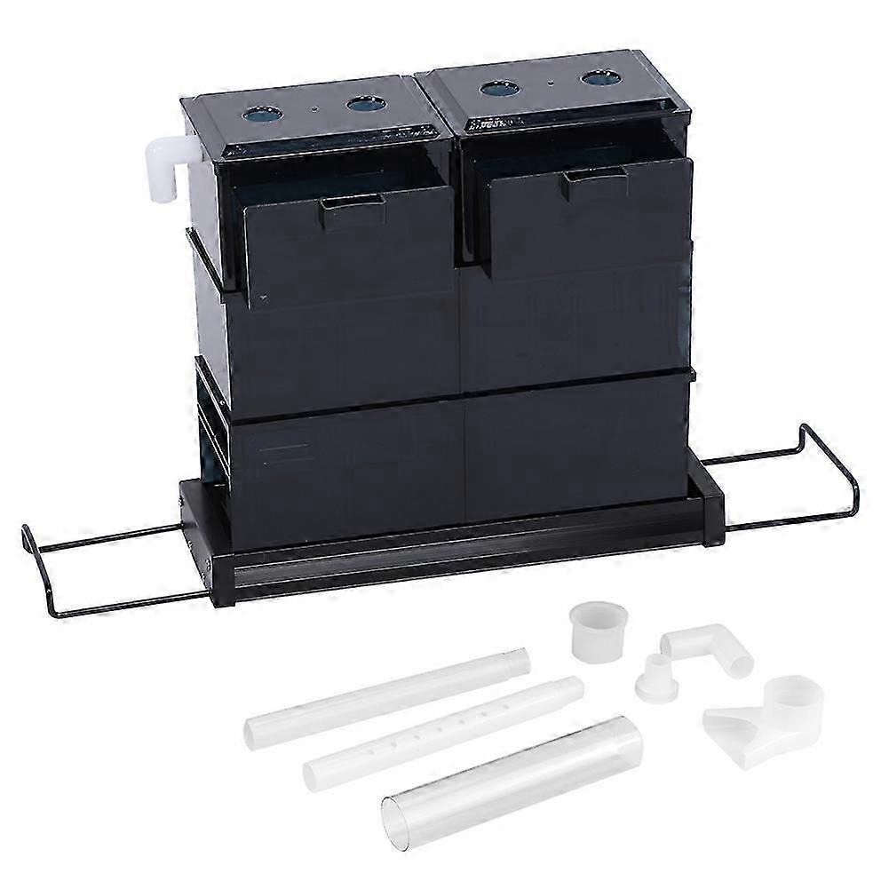 アクリル45スロット6ボックス水族館水槽S字型貯水上部フィルタータンク引き出し2025