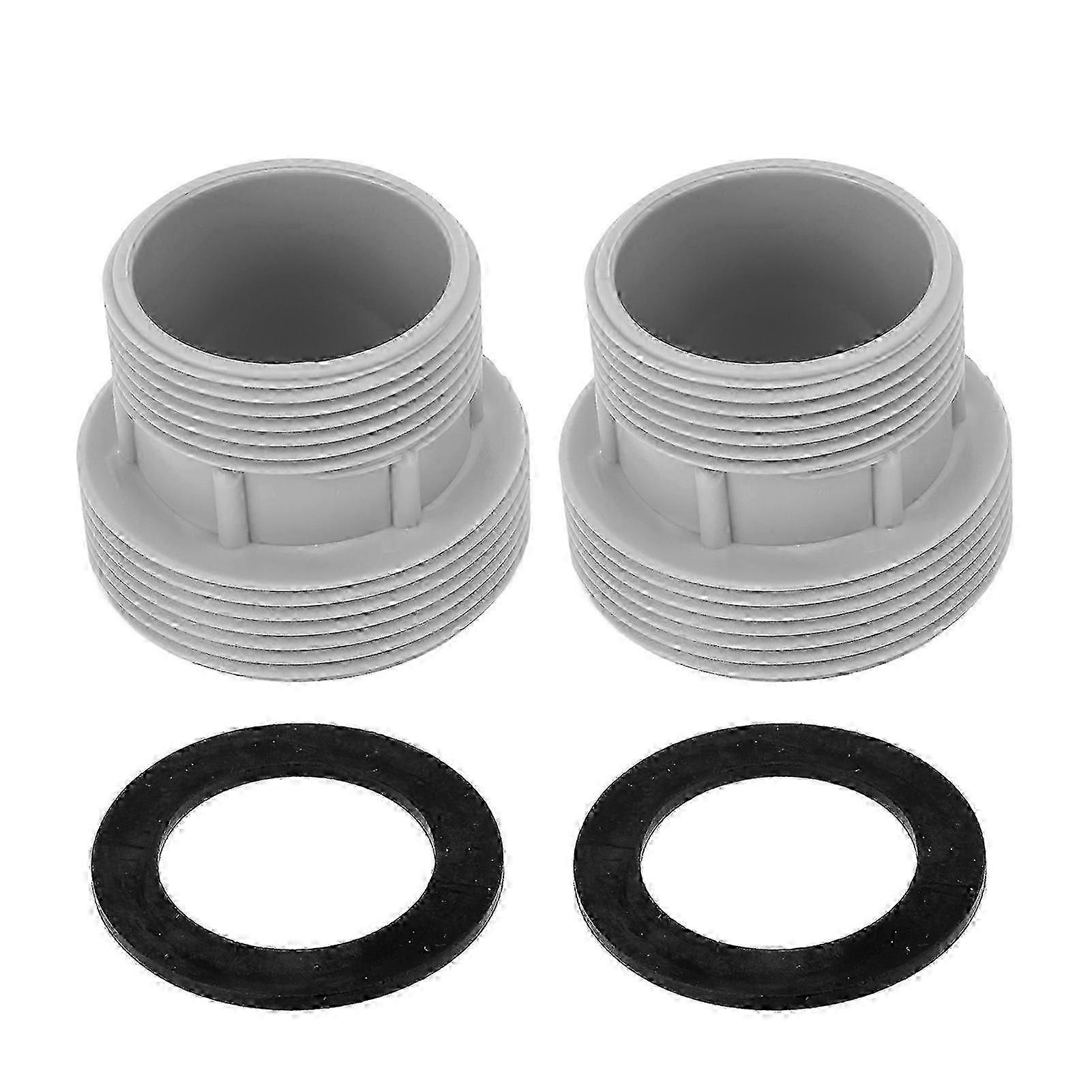 2PCS Universal Plastic Pool Hose Conversion Adapter (NO.3275) with Connector Gaskets for Intex 4560, 58254