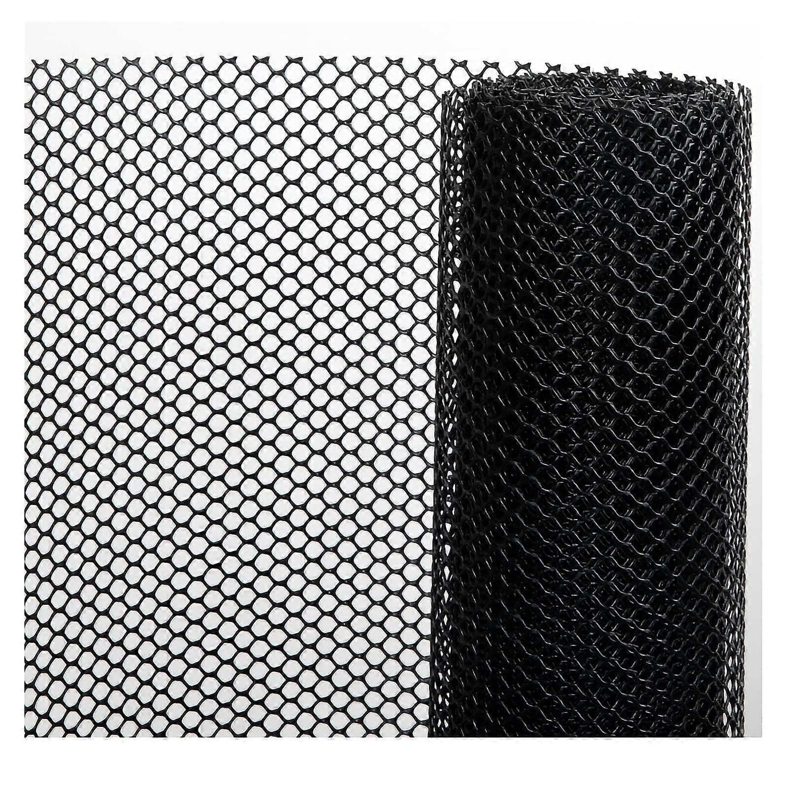 Black Plastic Chicken Wire Fence Mesh For Garden Balcony Pet Safety Netting 1.2 Cm Mesh 1 M X 10 M (3.2 X 33 Ft)