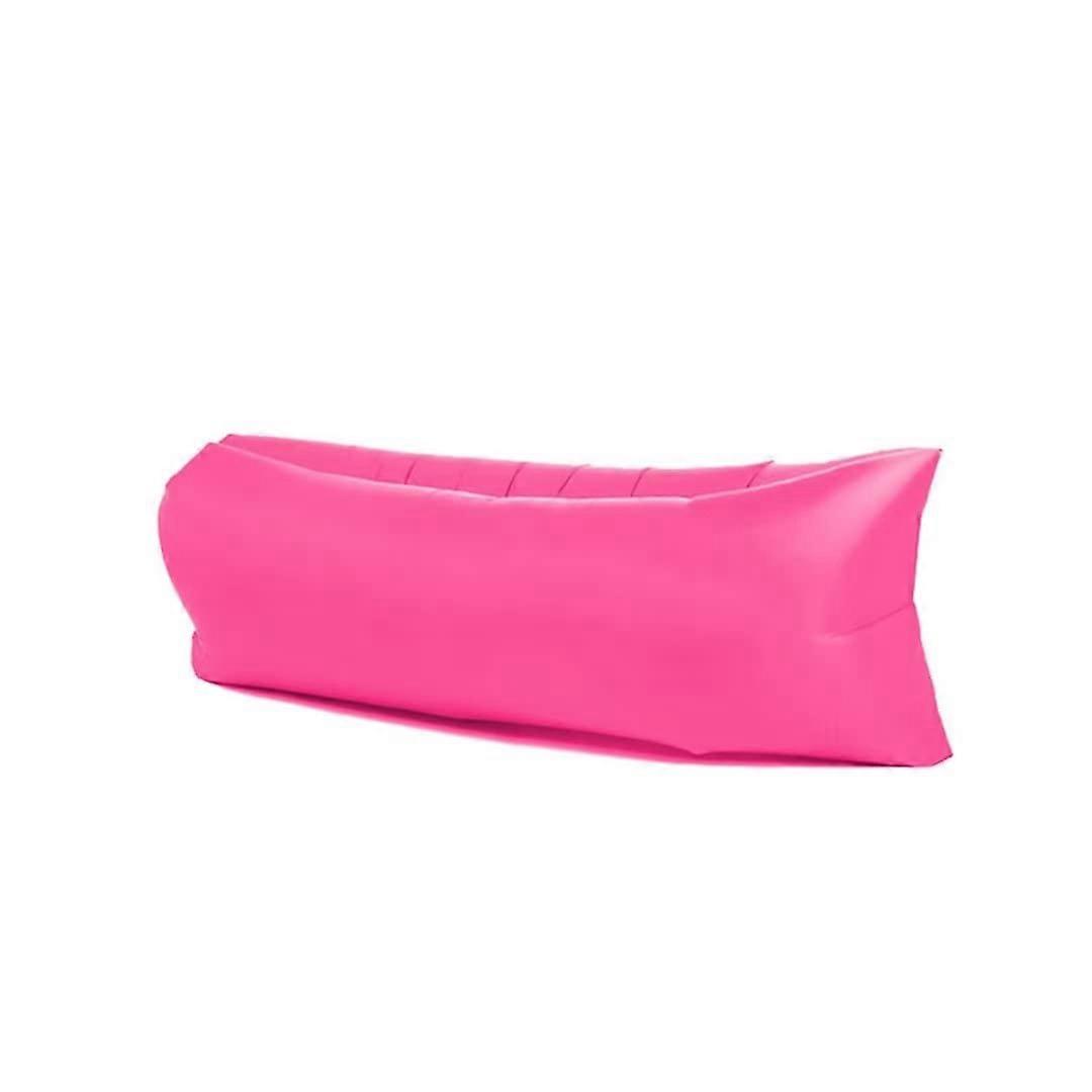 Inflatable Sofa Air Sofa, TearResistant up to 200kg, for Camping, Beach (dark pink)