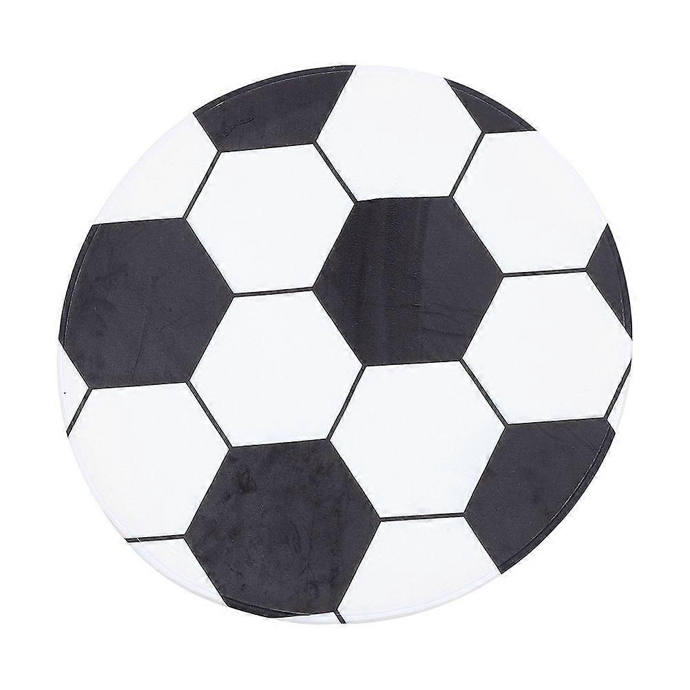 Football Pattern Rug Round Design Floor Mat Computer Chair Cushion Ground Mat