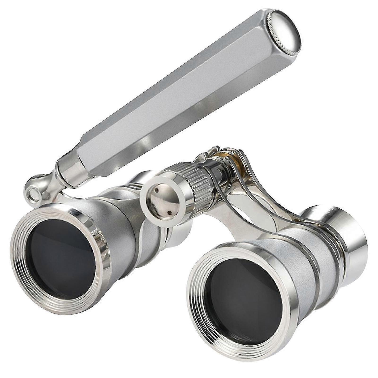 Opera Glasses Binoculars 3X25,Mini Binocular Compact Lightweight,with Built-in Foldable Handle for Adults Kids