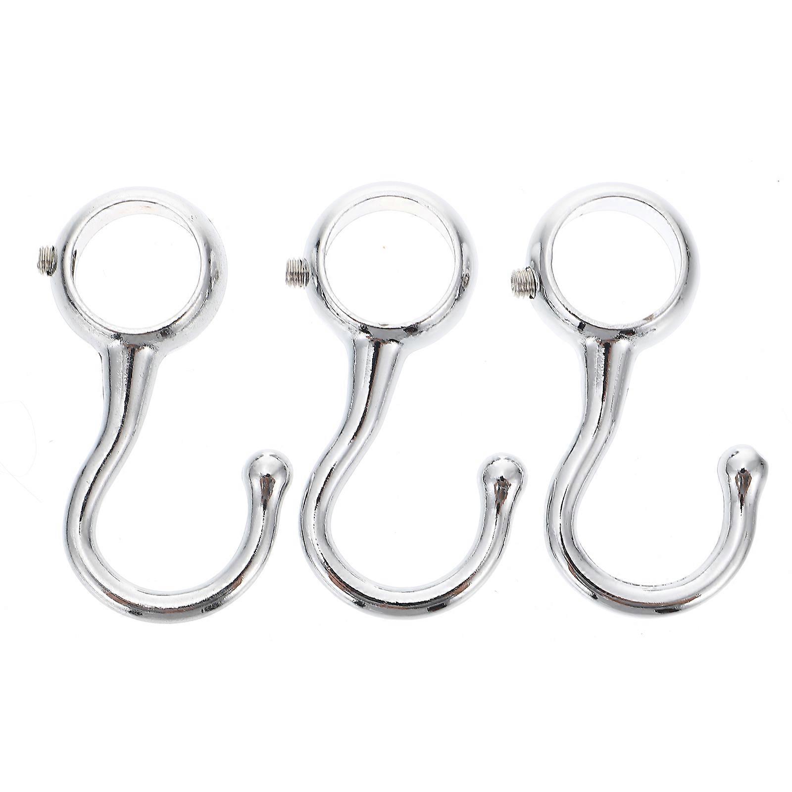 Towel Hooks Multi Purpose Hanging Hooks Organizer Wardrobe Pipe Zinc Alloy 3Pcs