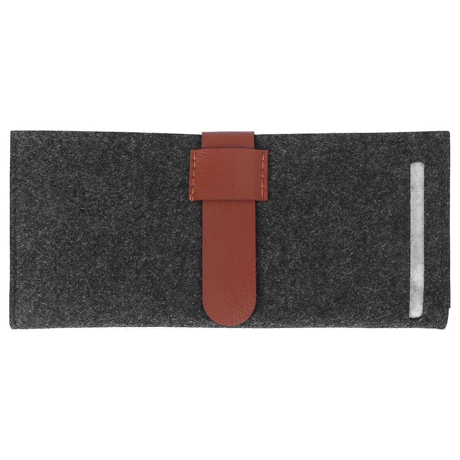Travel Jewelry Case Rectangular Felt Jewelry Storage Organizer For Home Use 25x11cm 1Pack