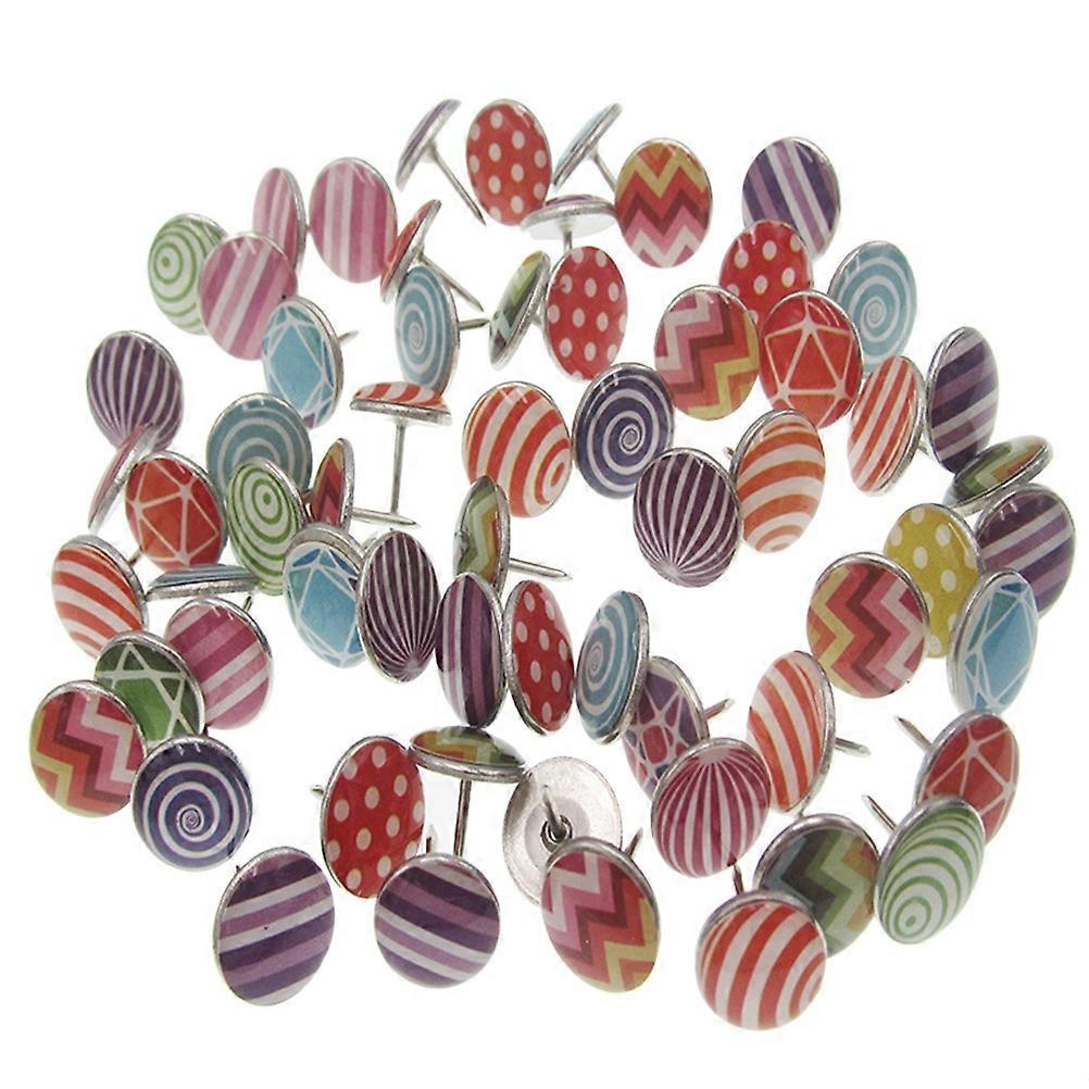 Wall Pushpin Round Shape Thumb Tacks For Bulletin Board Home Decoration Fixing Documents 100Pcs