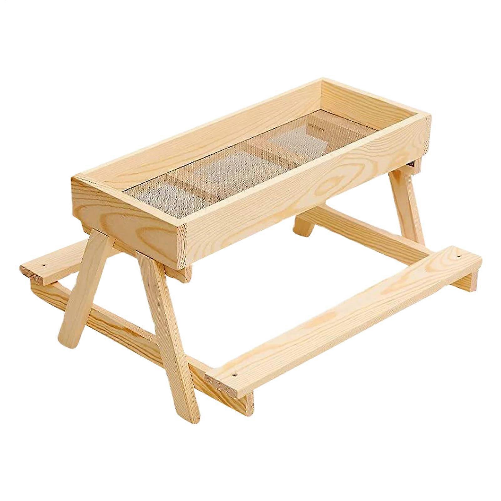 Poultry feeder Largecapacity with wooden frame mesh floor for range