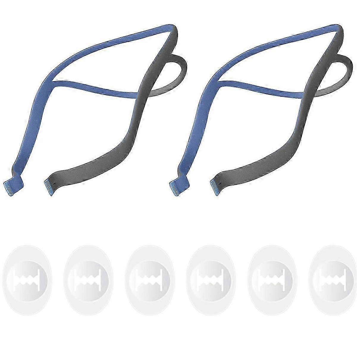 2-Pack Air Fit P10 Headgear Strap, CPAP Headgear αντικαταστάσεις για P10 ρινική μάσκα μαξιλαριού, με 6 Adjus