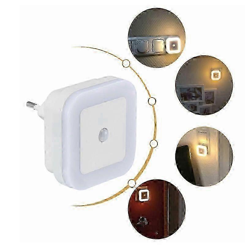 SOAIY 2-Pack LED Motion Sensor Night Lights Energy-Saving Socket Lights