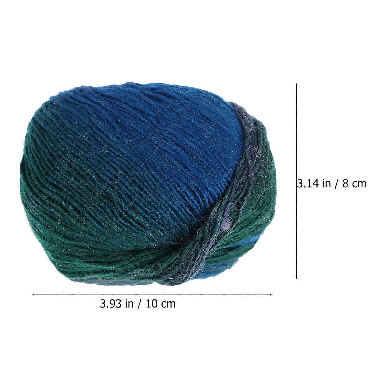 Dyed Crochet Yarn For Beginners Polyester Cotton Blend 1 Roll Green 180M Length Celebration Festive present Material Supplies