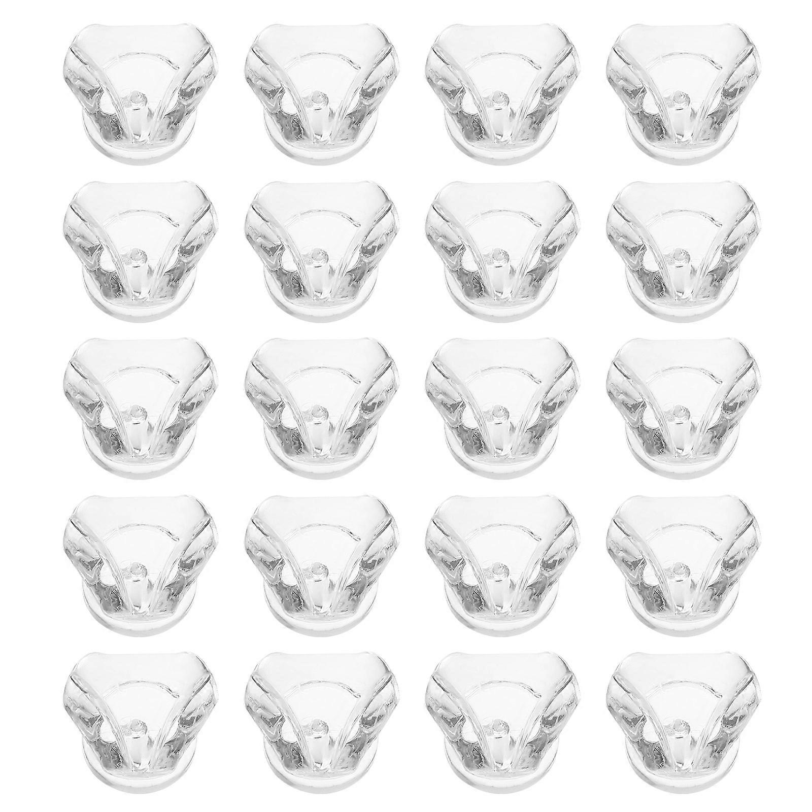 Transparent Triangle Cabinet Knobs 20pcs Set – Modern Clear Acrylic Drawer Pulls for Kitchen, Wardrobe & Furniture – Easy Install, Versatile Design