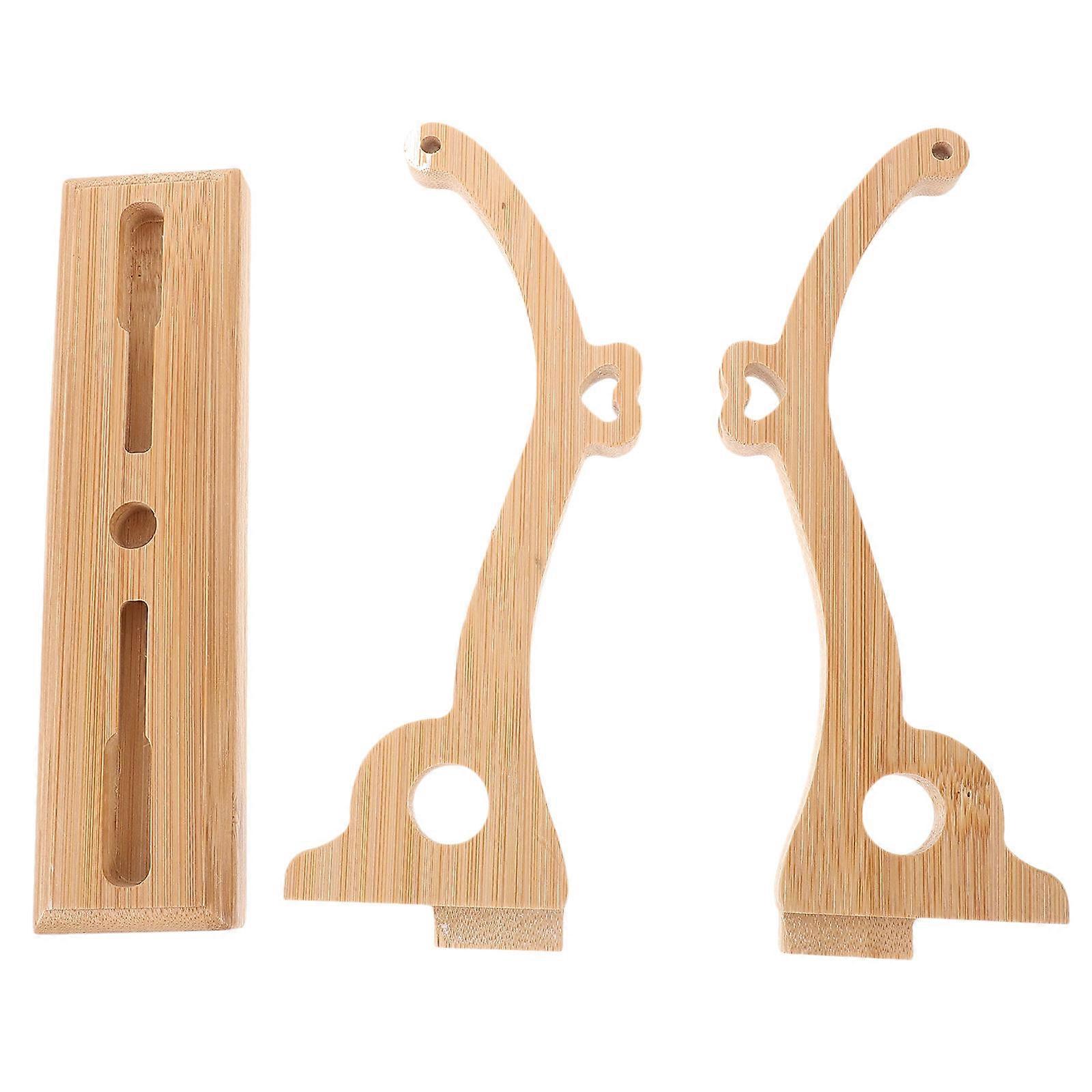 Retro Wooden Folding Fan Holder, Portable Lightweight Hand Fan Base Easy to Install