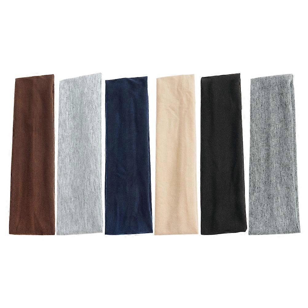 Faixas de cabeça esportivas femininas em algodão macio, antiderrapantes, conjunto com 6 peças.