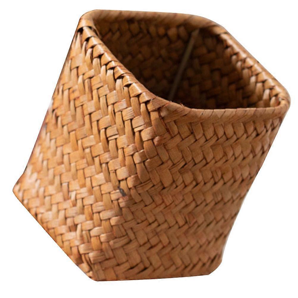 Pen Cups Woven Pen Organizer Multi- Use Orange 1Set
