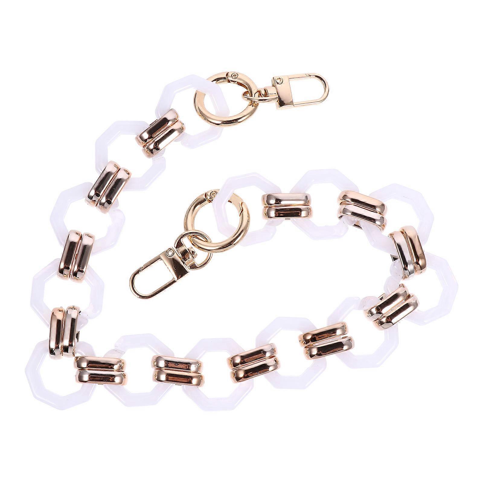 Handbags Replacement Chain Strap Octagonal Buckle Bag Chain Accessory Retro Style Transparent 80X3X1cm 1Pack
