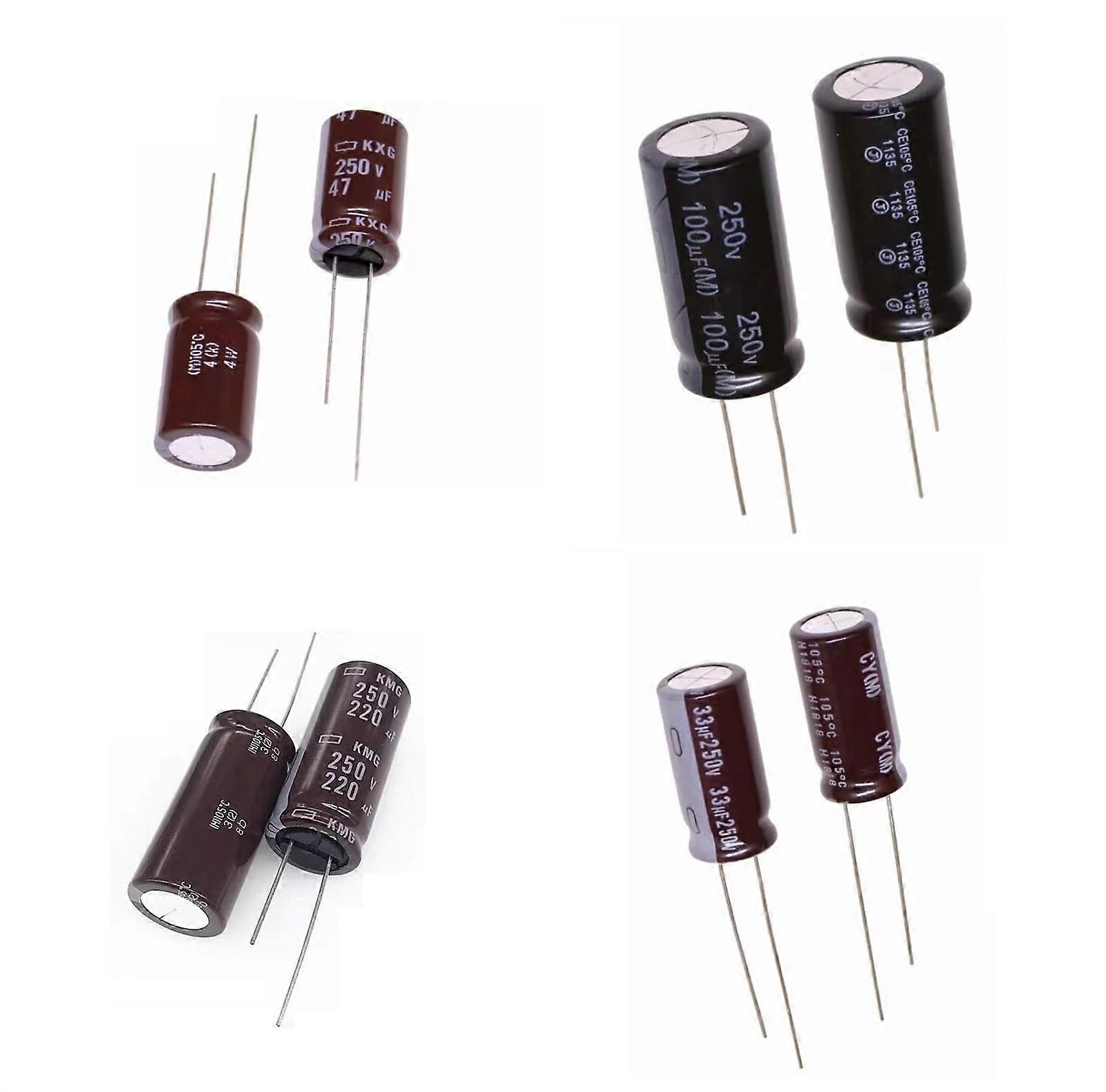 250V 120uF DIP High Frequency Aluminum Electrolytic Capacitor - 5/25/50 Pieces, Ideal for Capacitance Meters and Electronics