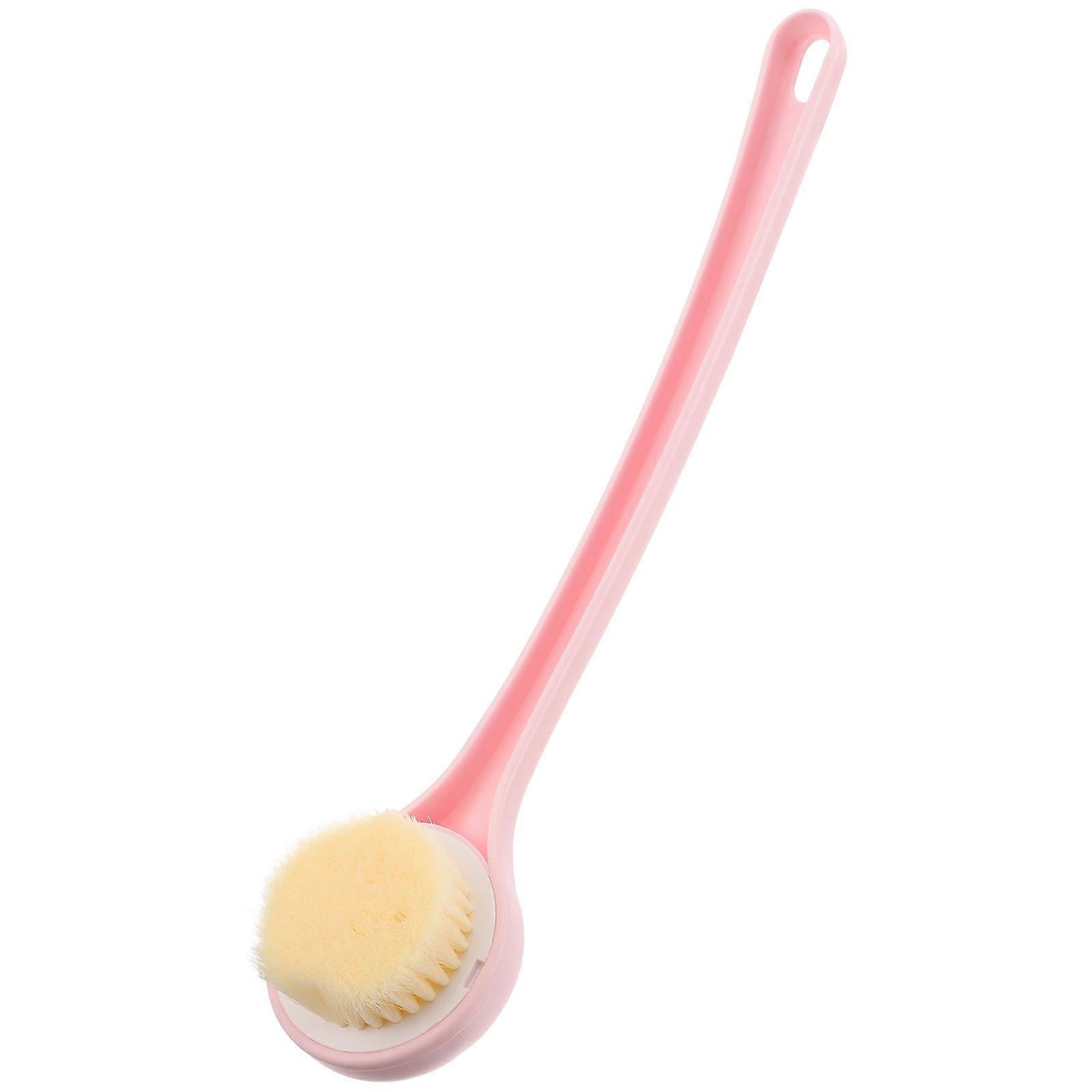 Ergonomic Long Handle Bath Brush with Soft Bristles for Gentle Exfoliation, Back Scrubber and Lotion Applicator for Full Body Shower Cleaning