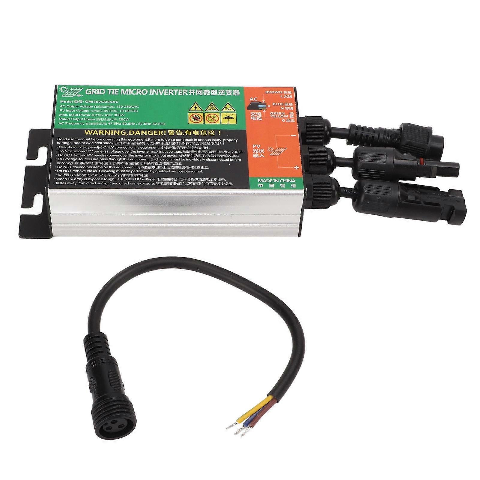 300W 230V Solar Micro Inverter, Waterproof, MPPT, Grid Tied, Sine Wave Micro Inverter for Small Solar Systems