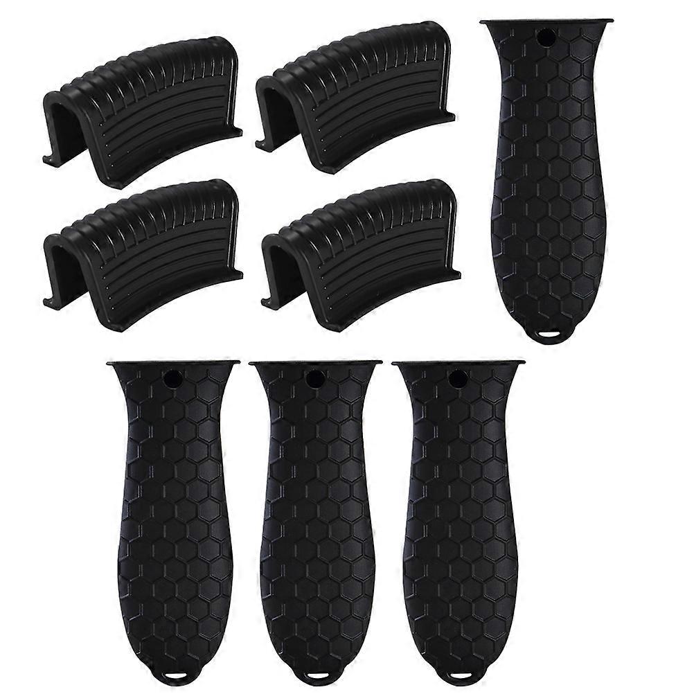 Pot Grip Handle Sleeves Anti-Scalding Silicone Pot Handle Covers .3X5X1.5CM Protect Hands from Burns 8Pcs