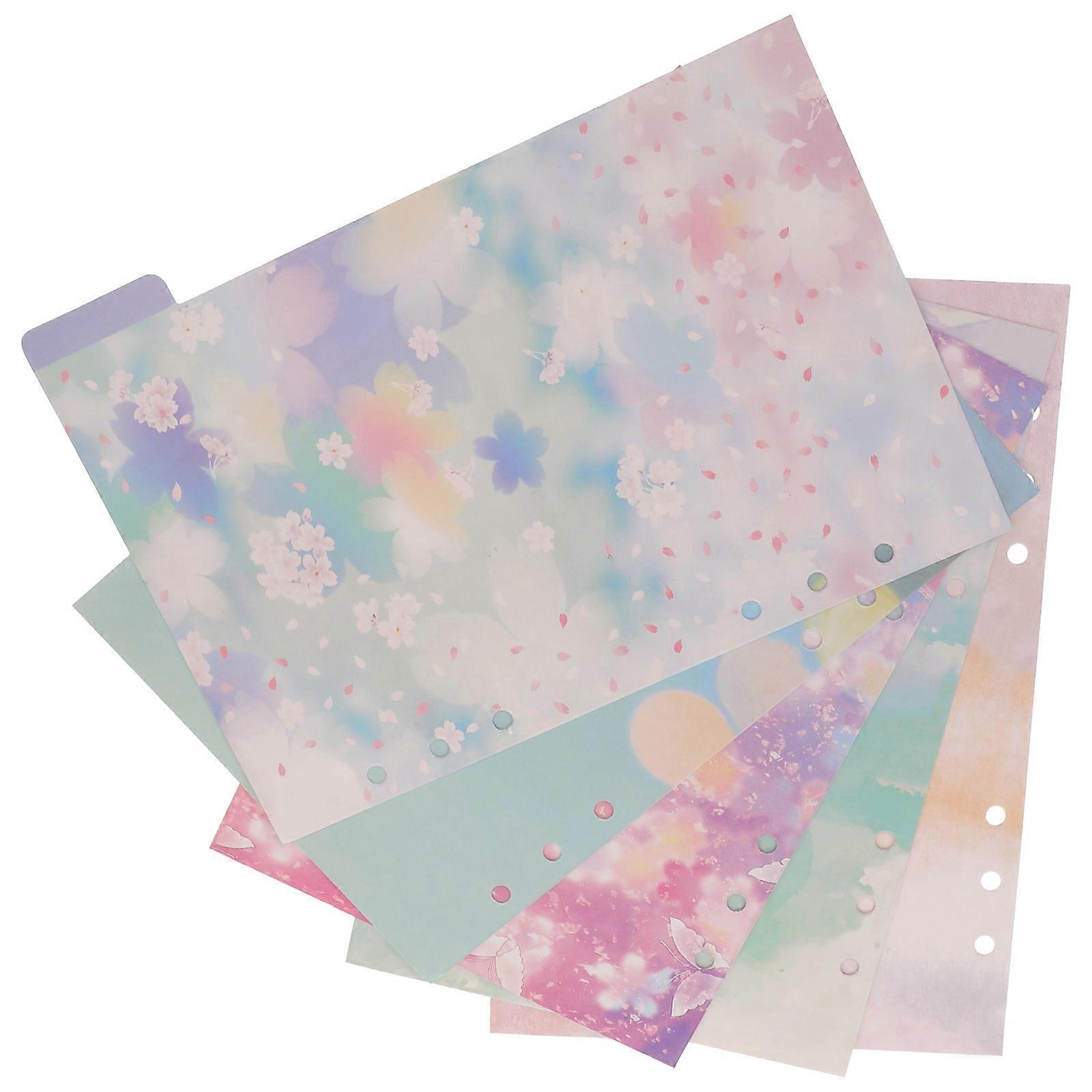 Sky Binder Dividers 5 Sheets with Tabs for Reports, Journals, Presentations Detachable Notebook Organizers
