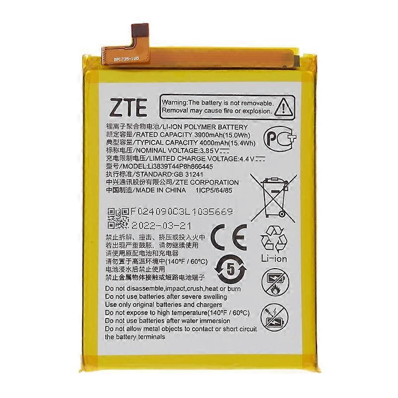 Dla ZTE Blade A71 3,85 V 3900 mAh Akumulator litowo-polimerowy (kodowanie: LI3839T44P8H866445)