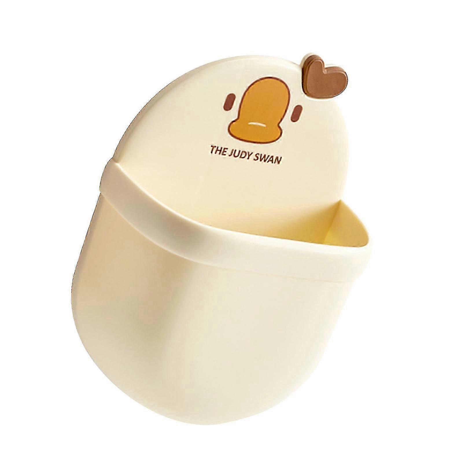 Floating Wall Mounted Bin for Bathroom - No Drilling Adhesive Storage Box for Essentials