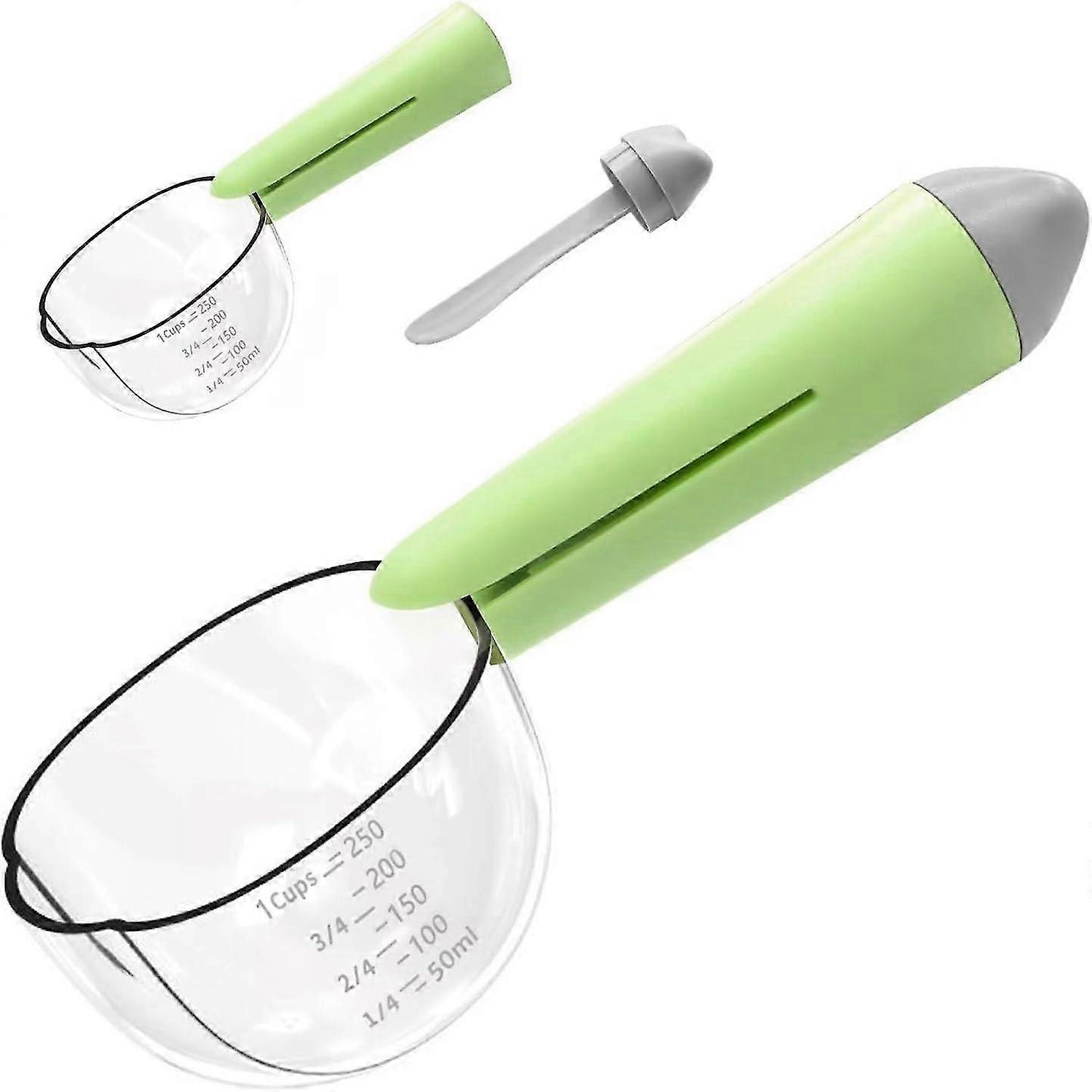 Pet Food Measuring Cups, Dog Food Scoop,Comfortable Long Handled Measuring Cup, for Dog, Cat & Rabbit